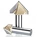HUHAO CNC Router Bits 1/4 Inch Shank V Groove Coated Carbide Cutting Tool 90 Degree 3/4 Cut Dia for Wood