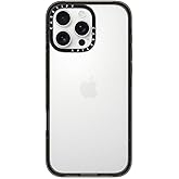 CASETiFY Impact Case for iPhone 16 Pro Max [Slim / 8.2 ft. 4X Military Grade Drop Protection/Wireless Charging Compatible] - Clear Black