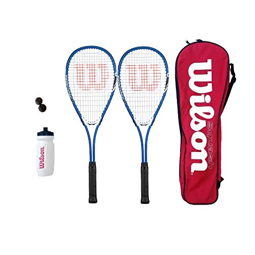 Wilson Hyper Team 500 Squash Racket Set with Squash Balls & Waterbottle