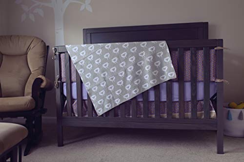 Ziggy Baby Organic Sheep Knitted Blanket Gray and White - Thumbnail 4