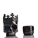 3 Piece Cool Skull Metal Spice Grinder, 3 Inch Small Pocket Herb Grinder Tool with Compact Sharp Teeth, Durable and Useful Easy to Clean
