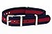 16mm [ Blue Red ] James Bond Nylon Nato Watch Band Military Strap G10