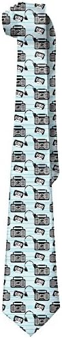 Radio Tape Musical Gentleman Cool Fashion Tie Classic Stripe Men's Necktie