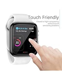 [2-Pack] BELONGME for Apple Watch Screen Protector Series 5 4 44mm 40mm Series 3 2 42mm 38mm, Built in TPU All-Around Protective Case Cover for iWatch Series 5 4 3 2