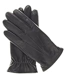 Pratt and Hart Men's Thinsulate Lined Touchscreen Leather Gloves