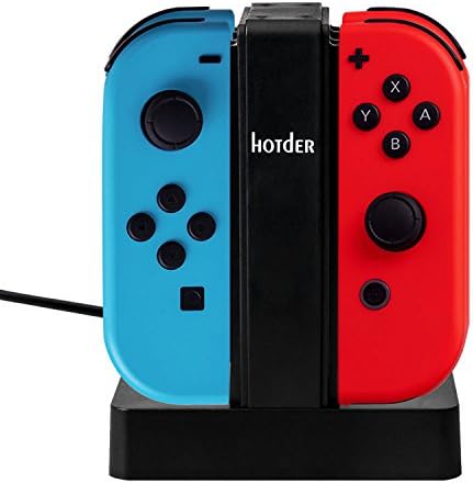 Nintendo Switch Joy-Con Charging Dock USB 4 in 1 Joy Con Charger Station with Individual LEDs Indicator