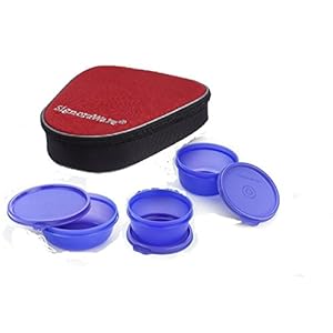 Signoraware Plastic Sleek Lunch with Bag, Violet