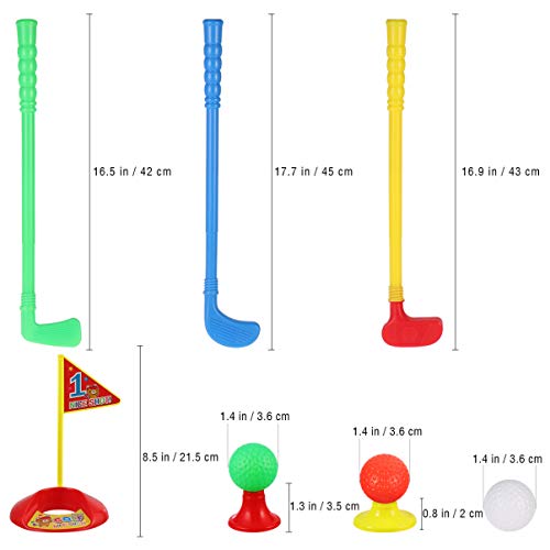 image for LIOOBO 1 Set Toddler Golf Club Suit Plastic Golf Toy Set Golf Ball Kit