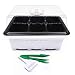 KORAM 10-Pack Seed Starter Trays 60 Large Cells Seedling Tray Plant Grow Kit with Lid and Base for Seed Germination (6-Cell Per Tray)
