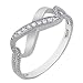 .925 Sterling Silver Cubic Zirconia Infinity Ring