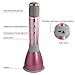 Tagital Wireless Bluetooth Karaoke Microphone, with Built in Speaker- Handheld, Portable KTV Player for Singing Anytime Anywhere for iPhone, Android Phones and Tablet (Pink)