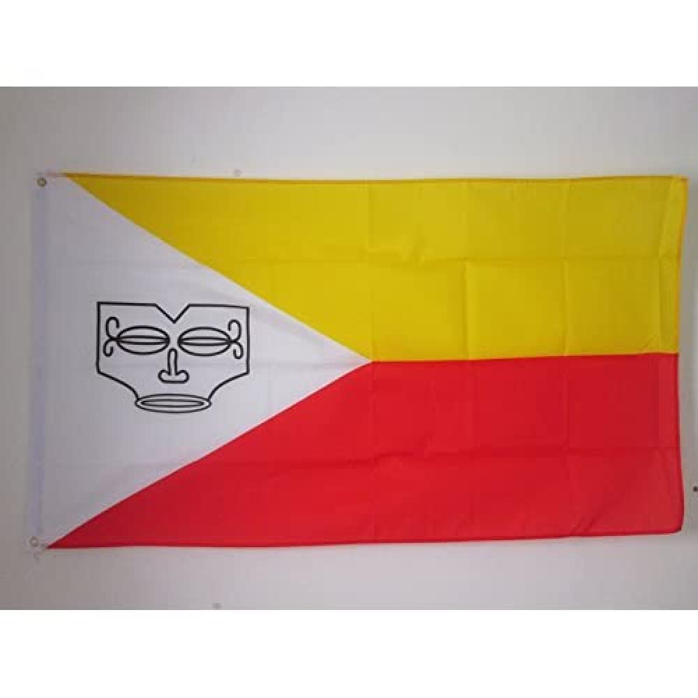 AZ FLAG - Marqueses Islands Flag - 2x3 Ft- 100D Polyester French Polynesia Banner with Two Metal Grommets - Fade Resistant - Vivid Colors - 2' x 3' Feet - 90x60 Cm — image 1