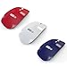 Slim Wireless Computer Mouse for Laptop Optical Ergonomic USB Mice 2.4G Cordless Mice for Laptop Notebook PC red Color by SOONGO