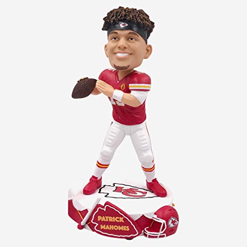 Forever Collectibles Kansas City Chiefs Patrick Mahomes #15 Drum Base NFL Resin Bobblehead