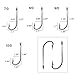 HW Stainless Steel Saltwater Fishing Hook 34007 O'shaughnessy Forged Fishing Hook Extra Strong for Saltwater Freshwater Fishing Size 1/0-10/0