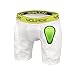 Youper Boys Youth Padded Sliding Shorts with Soft Protective Athletic Cup for Baseball, Football, Lacrosse (White, X-Small)