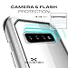 Ghostek Atomic Slim Galaxy S10 Clear Case with Space Metal Bumper Super Heavy Duty Protection Military Grade Shockproof Design and Wireless Charging Compatible for 2019 Galaxy S10 (6.1 Inch) - (Black)