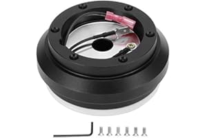Aramox Steering Wheel Adapter,Steering Wheel Short Hub Adapter Base Stainless Steel Fit for Del Sol/Accord/Prelude/CRX