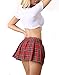 ANJAYLIA Women Lingerie Schoolgirls Outfit Lingerie Roleplay Cosplay Sailor Costumes with Socks (Red)