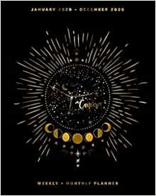 Cancer January 2020 December 2020 Weekly Monthly Planner Cancer Zodiac Sign Faux Gold Foil Calendar Agenda With Quotes Pages Peechy 9781082194320 Amazon Com Books