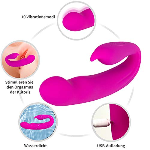 G-Punkt Klitoris Vibratoren f¨¹r sie mit 10 Vibrationmodi 5 Rollfunktioen Stimulator Realistischer Silikon Dildo Vibrator- WeDol Massageger?t Analvibrator Erotik Sexspielzeug f¨¹r Frauen und Paare