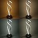 SkyeyArc Double Helix Dimmable LED Table Lamp, Modern Spiral Lamp, Contemporary Minimalist Lighting Design, Color Adjustable Light, 12W, Black