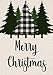 BLKWHT Christmas Garden Flag 12.5 x 18 Vertical Double Sided Winter Buffalo Tree Outdoor Decorations Burlap Small Yard Flag S1026
