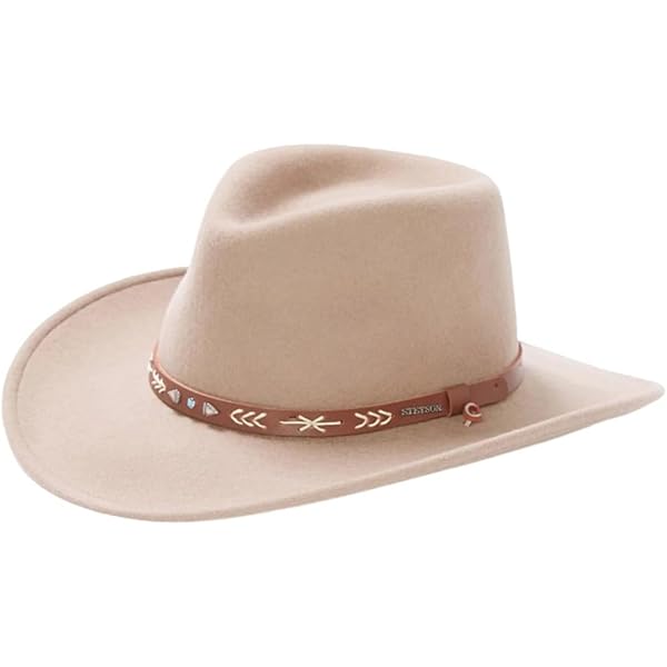 Stetson Elk Horn Wool Cowboy Hat, Steel Gray, Medium at Amazon