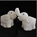 Goodtrade8 7-Color LED Light Changing Elephants Night Lamps, Pack of 2, White