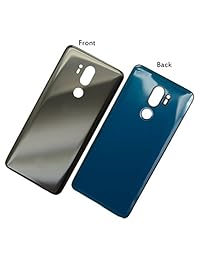 Eaglewireless para LG G7 ThinQ G7 + G710 G710EM Panel trasero de repuesto de cristal, cubierta de batería de repuesto con cinta, gris