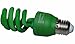 SLEEKLIGHTING 13 Watt Green Spiral CFL Light Bulb- UL Approved- General Purpose Spiral CFL Green Light Bulbs - 120Volt, E26 Medium Base. (Pack of 4)