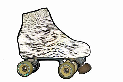 SILVYE Special Shiny and Metallic Skate Covers for FIGURE Skating (White, Size S)