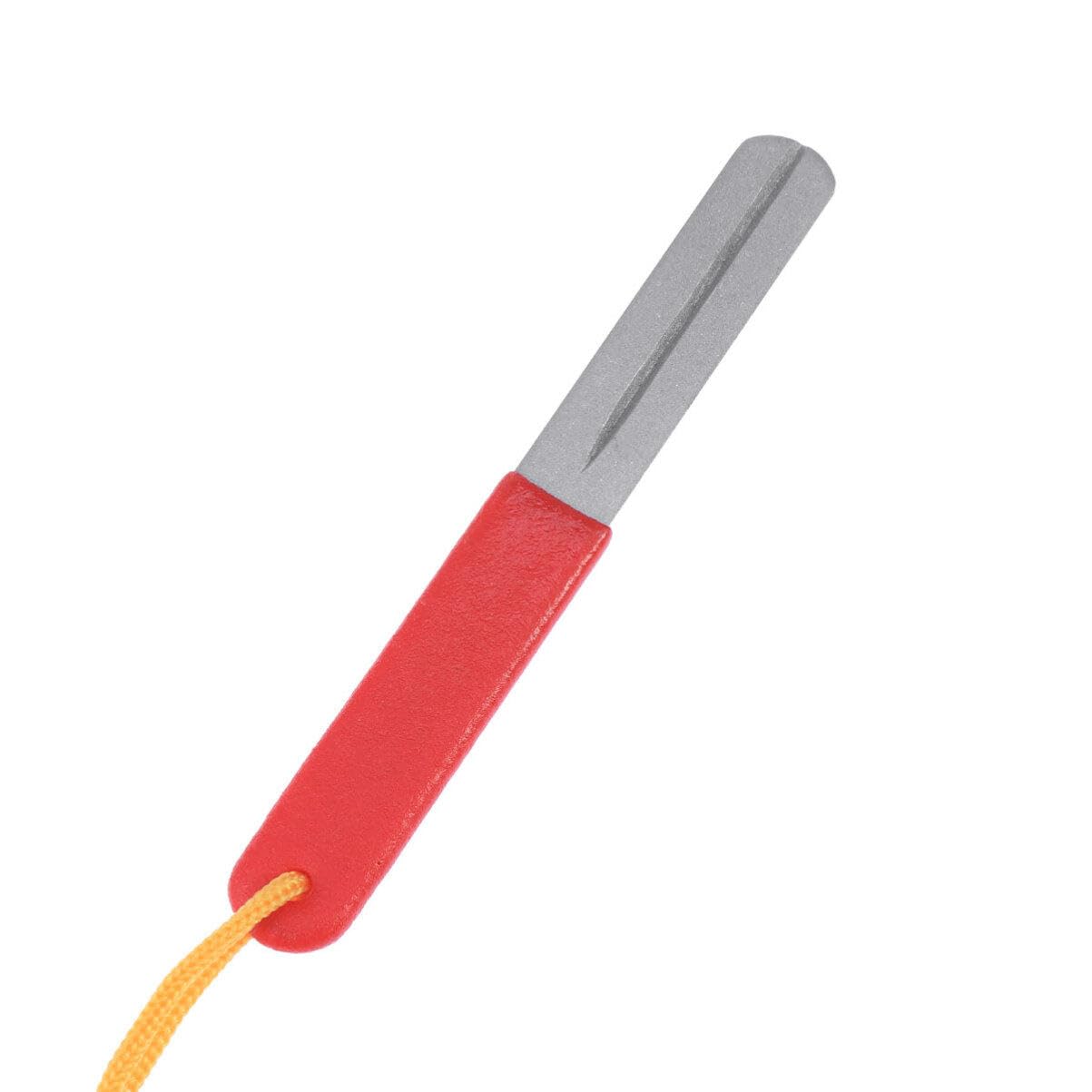 Diamond Fishing Hook Sharpener, Double Side Fish Hook Grinding File with Hanging Strip, Fish Hook Sharpening Stone Grinding Tool Deal for Fishing Sports