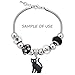 RUBYCA European Charm Bracelet Silver Plated Snake Chain Lobster Clasp DIY Jewelry 7.5 Inch 10pcs