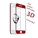 Ayunhao Red iPhone 7 Plus Screen Protector,0.26mm 3D Full Coverage Anti Blu Ray Premium 9H Anti Scratch Tempered Glass for Apple iPhone 7 Plus 5.5