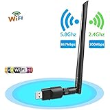 Wireless USB Wifi Adapter, EEEKit 1200Mbps 2.4GHz/5GHz Dual Band WIFI Adapter 802.11AC Wireless USB 3.0 Network w/ Antenna for Computer PC Laptop Win 10/8/7/XP,MAC,Linux System