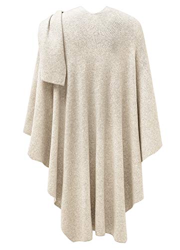 PULI-Damen-Poncho-Schal-mit-Kaschmir-Strick-Cape-Cardigan-fr-Frauen-One-Size
