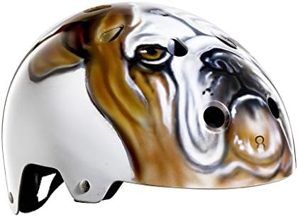Triple Eight Helmet for Skate, Biking, Inline Skating, Rollerblading, Scooters | Custom Painted Bulldog | Triple Eight Dual Certified Helmet with EPS Liner (Size XS/S)