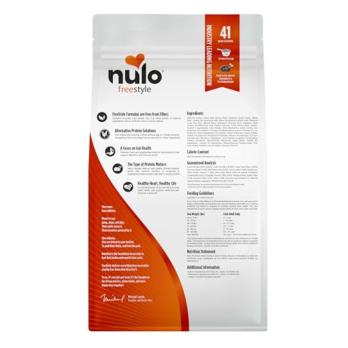 NULO FREESTYLE ADULT DRY DOG FOOD – TURKEY & SWEET POTATO, PREMIUM GRAIN FREE DOG FOOD WITH PROBIOTICS FOR HEALTHY GUT, SKIN AND COAT, NATURAL HIGH PROTEIN KIBBLE FOR SMALL, MEDIUM, LARGE BREEDS, 6LB
