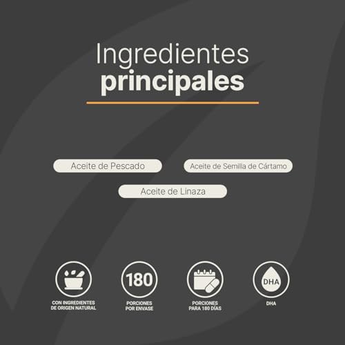 B Life Omega 3-6-9 con 180 Cápsulas | Concentración de EPA y DHA | 1000 mg con Aceite de Pescado, Linaza y Cártamo | Mezcla Completa de Ácidos Grasos Esenciales.