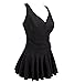 MiYang Women's Plus-Size Shaping One Piece Swim Dresses Swimsuit Black XX-Large (US 18W-20W)