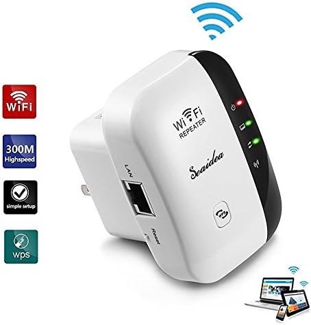 Seaidea Wireless Wifi Repeater Long Range Extender Amplifier 2.4GHz Network Adapter 300Mbps Wireless-N Mini AP Access Point Dongle IEEE802.11N/G/B Mini AP Router Signal Booster