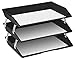 Acrimet Facility 3 Tier Letter Tray, Side Load, Letter Size/A4, Desktop File Organizer, Plastic (Black Color)