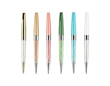 MengRan Bling Bling Chaton Slim Crystal Diamond Ballpoint Pen (New Style, 6 colors No.1)