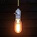 Vintage Edison Bulb 40W 110V E27 Base T45 Squirrel Cage Tubular Tungsten Filament Incandescent Light Bulb, Warm Light Dimmable Filament Bulb for Home Light Fixtures Decorative, Pack of 3
