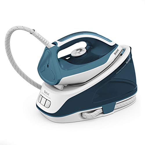 Tefal Express Essential Steam Generator Iron, 5.2 Bar, White and Blue