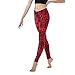 Alexandra Collection Youth Athletic Love Dance Leggings Black/Red Medium
