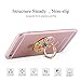 Universal Phone Stand Case, FLOVEME 360 Degree Rotation Aluminum Portable Back Ring Grip Stand Suction Hook Mount Kickstand Holder for iPhone Samsung Huawei Sony LG All Cell Phones - Rose Gold Wing