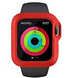 Apple Watch Case 42mm – Actionproof Sports Cover - Impact Protection – Premium Rubber [Laperen – Ultra Lightweight Accessory – Ideal for Active Lifestyle – Made in Italy – (Red) (Wireless Phone Accessory)