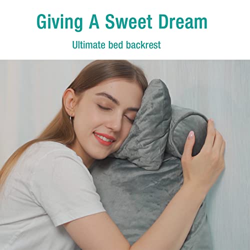 Vekkia XXL Soft Reading & Bed Rest Pillow with Higher Support Arm